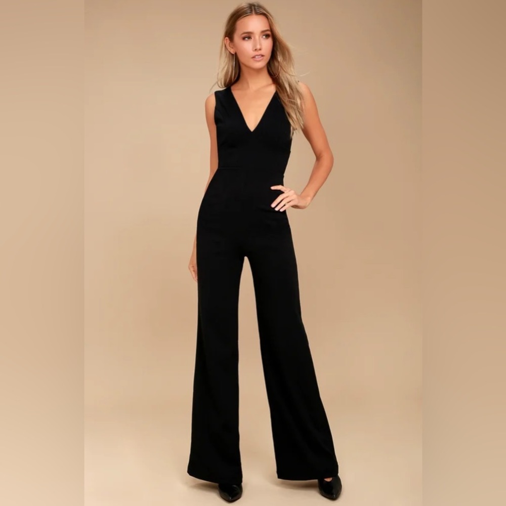 Ready for It Black Sleeveless Wide-leg Jumpsuit